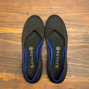 Rothy Black Round Toe Flats